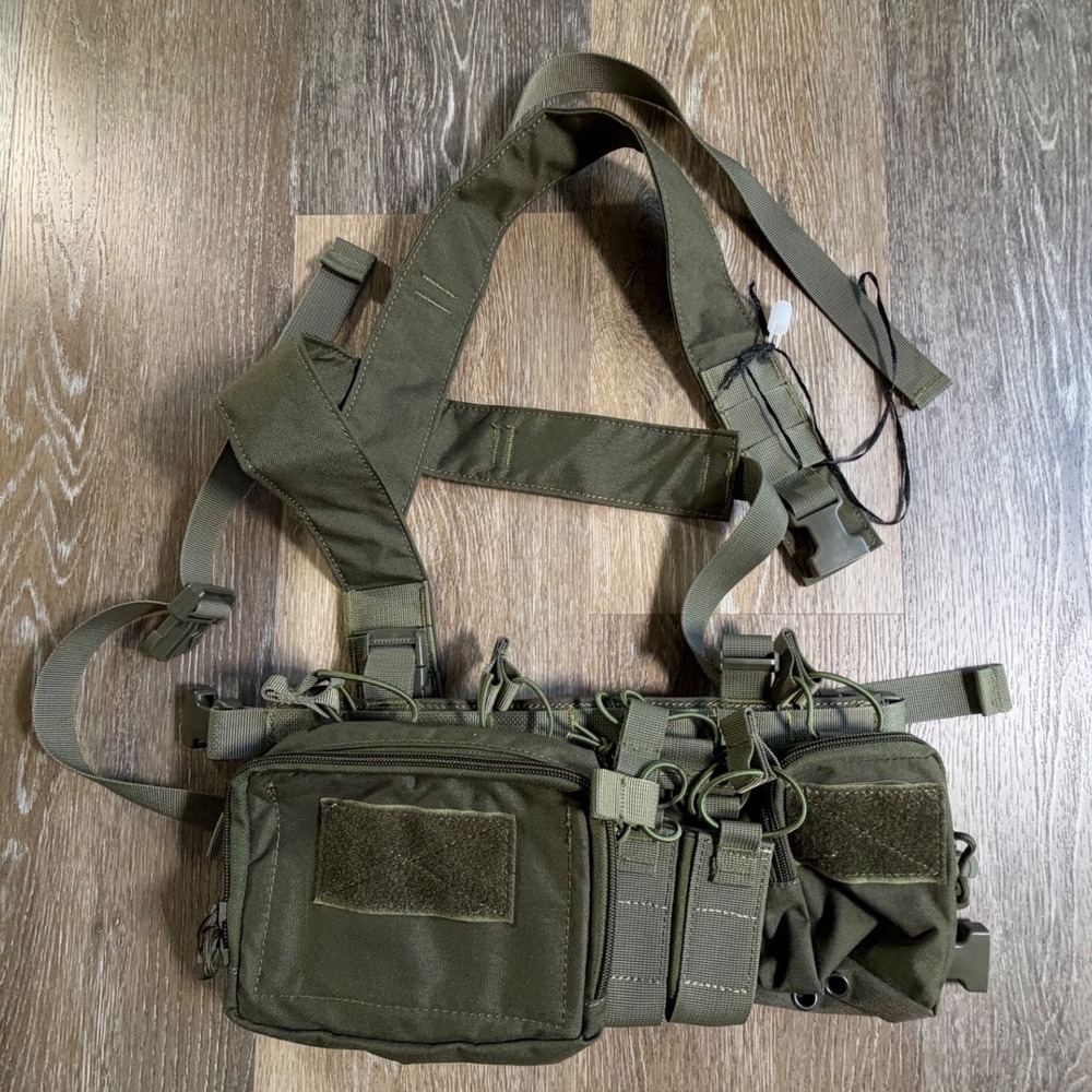 Tactical Chest Rig Unisex OS Olive Green Modular Utility Pouch Gear